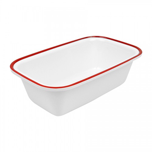 Red Enamelware Melamine 1/4 Size Dish 1.5ltr