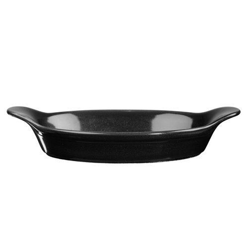 Metallic Black Large Round Eared Dish 59cl