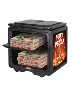 Front Loaded Pizza Box Transporter with label area | DA-EPPMBP