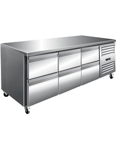 Commercial Refrigerated Counter 6 drawers Depth 700mm | DA-THP3160TN