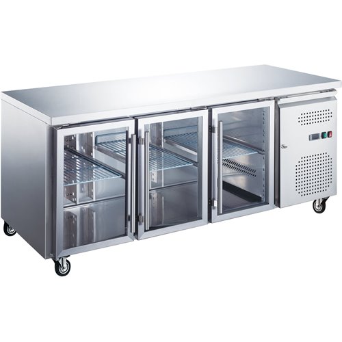 Commercial Refrigerated Counter 3 glass doors Depth 700mm | DA-RG31VGLASS