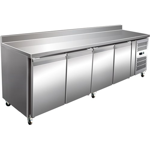 Commercial Refrigerated Counter with Upstand 4 doors Depth 600mm | DA-RS42V