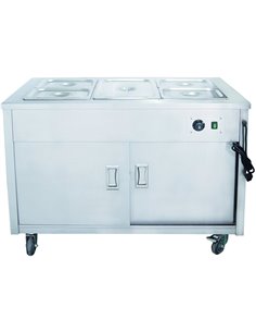 Mobile Dry Bain Marie on Cupboard 3xGN1/1 | DA-MH3