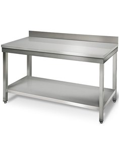 Professional Work table Stainless steel Bottom shelf Upstand 1200x600x900mm | DA-VT126SLB