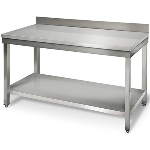 Professional Work table Stainless steel Bottom shelf Upstand 1200x600x900mm | DA-VT126SLB