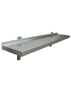 Wall shelf 1 level 1600x400mm Stainless steel | DA-THWBS1R164