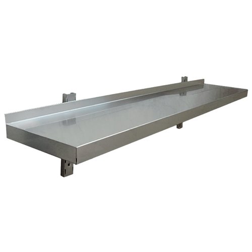 Wall shelf 1 level 1600x400mm Stainless steel | DA-THWBS1R164