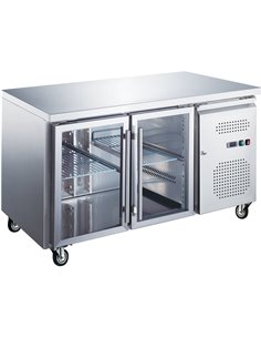 Professional Refrigerated Counter 2 glass doors Depth 600mm | DA-RS21VG