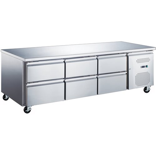 Professional Low Refrigerated Counter / Chef Base 6 drawers 1795x700x650mm | DA-BASE31D6