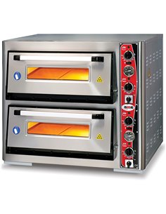 Electric Pizza Oven Premium Thermometer 2 chambers 700x1050mm Capacity 6+6 pizzas at 13" 230V/1 phase | DA-PF70105DET