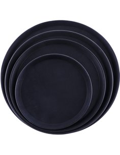 Serving Tray Fibreglass Round 11" Black | DA-FBR1111