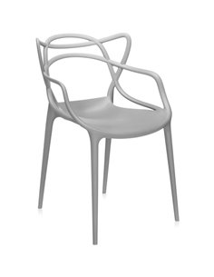 Bistro Dining Arm Chair Plastic Grey Indoors & Outdoors | DA-WW023GREY