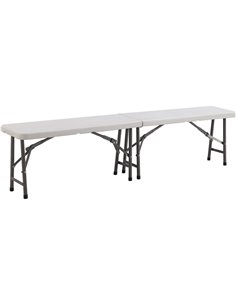 Folding Banquet Bench Table 6ft White 1830x280x440mm | DA-HQZD183