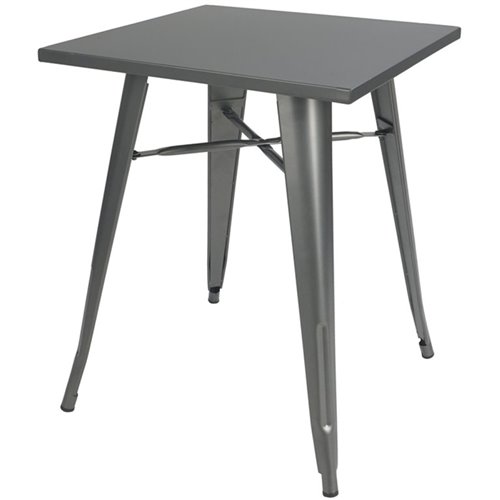 Bistro Table Steel Gun Metal 600x600mm Indoors | DA-GSTB00124GM