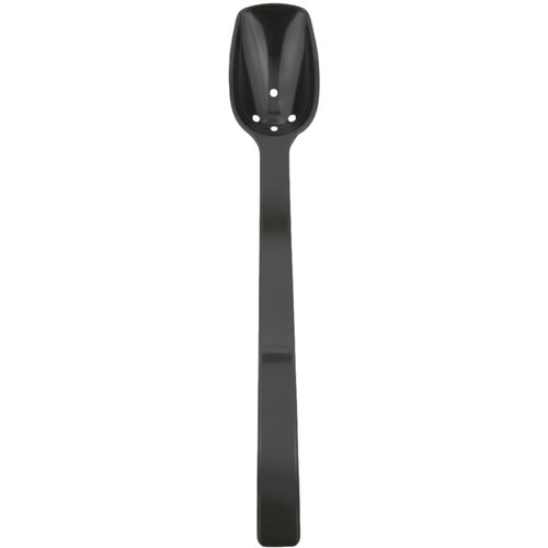 0.75oz Catering Perforated Serving Spoon 10" Handle Black Polycarbonate| DA-BSPC10P