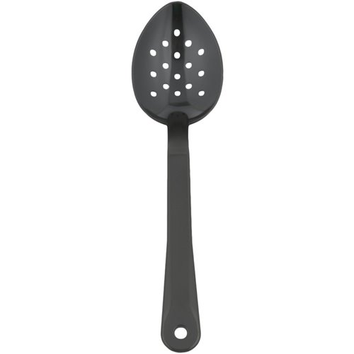 11" Buffet Catering Perforated Serving Spoon Black Polycarbonate| DA-SSPC11P