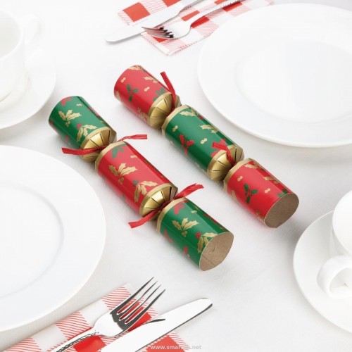 9 inch Holly Christmas Cracker for Catering or Home Box 50