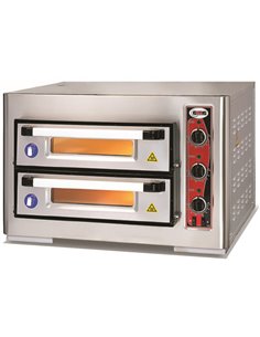 Electric Pizza Oven 2 chambers 620x620mm Capacity 4+4 pizzas at 12" 230V/1 phase | PF6262DE