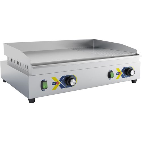 Chrome Coated Commercial Griddle Smooth/Ribbed 720x460x240mm  3.5kW Electric | EG720D