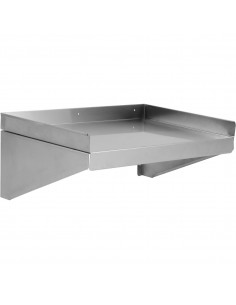 Wall shelf 1 level 3 sides upturn 900x400x254mm Stainless steel | DA-WSW40090B