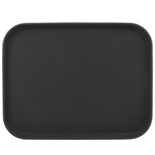 Non-skid Serving tray Fiberglass Rectangular 14x18&quot Black | DA-WHF1418