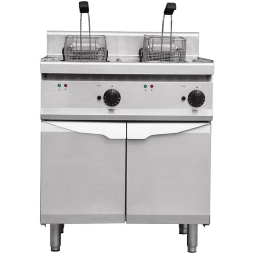 Professional Free standing Fryer Electric Twin tank 2x20 litres 24kW | DA-THE7F1818M