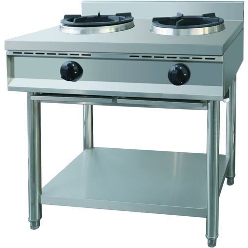 Professional Gas Wok Stove on Open base 2 burners 2x10kW | DA-THZ2