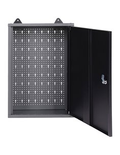 Professional Grey and Black Wall Mounted Tool Cabinet with Key 400x200x600mm | DA-TC001