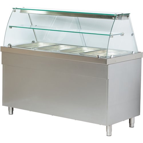 Professional Bain Marie Showcase with Open Cupboard 4xGN1/1 | DA-CBE714