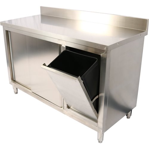 Commercial Cupboard Right side Rubbish Bin 1600x600x850mm | DA-SCP60160BRBR