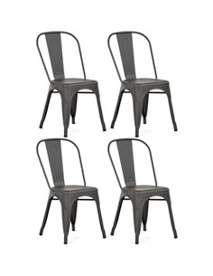 Bistro Dining Chair Steel Dark Grey Indoors | DA-WW163G