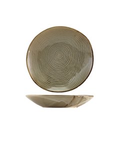 Terra Porcelain Grey Organic Coupe Bowl 26cm