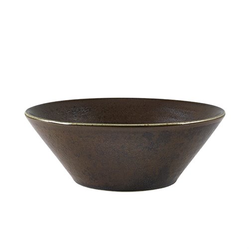 Terra Porcelain Black Conical Bowl 16cm