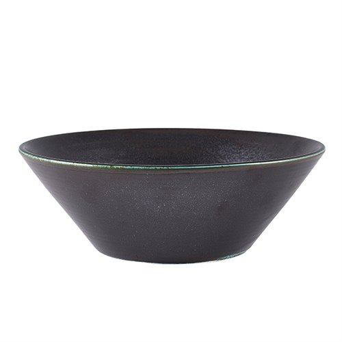 Terra Porcelain Black Conical Bowl 19.5cm