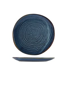 Terra Porcelain Aqua Blue Organic Plate 28.5cm