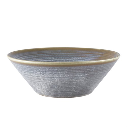 Terra Porcelain Matt Grey Conical Bowl 19.5cm