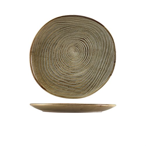 Terra Porcelain Grey Organic Plate 25cm