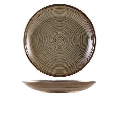 Terra Porcelain Grey Deep Coupe Plate 28cm