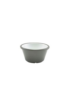 Two Tone Melamine Ramekin Grey And White 59ml/2oz