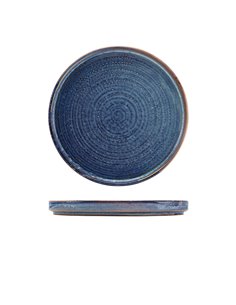 Terra Porcelain Aqua Blue Low Presentation Plate 25cm