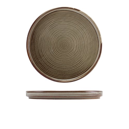 Terra Porcelain Grey Low Presentation Plate 25cm