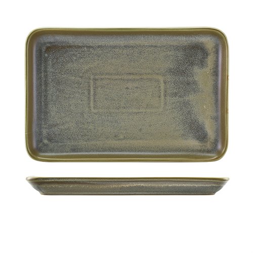 Terra Porcelain Matt Grey Rectangular Platter 30 x 20cm