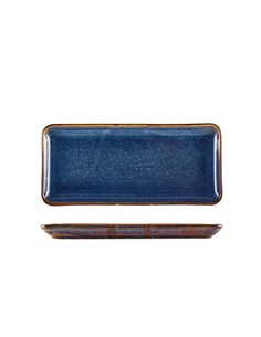 Terra Porcelain Aqua Blue Narrow Rectangular Platter 27 x 12.5cm