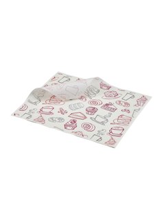 GenWare Greaseproof Paper Coffee And Cake 20 x 25cm