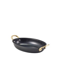 GenWare Black Vintage Steel Oval Dish 18.5 x 13.5cm