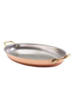 GenWare Copper Plated Oval Dish 34 x 23cm