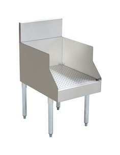 Commercial Recessed Bar Drainboard with Backsplash Stainless steel 460x640x760mm | DA-RPBDU2518