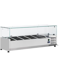 Refrigerated Servery Prep Top 1200mm 4xGN1/3 Depth 380mm Glass top | DA-GT512