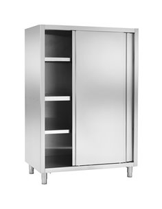 Upright Pan cupboard Stainless steel 2 hinged doors 3 shelves 1000x600x2000mm | DA-VC106SN