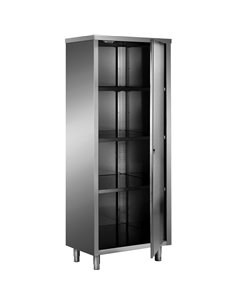 Upright Pan cupboard Stainless steel Single door 3 shelves 600x600x2000mm | DA-VC66SN